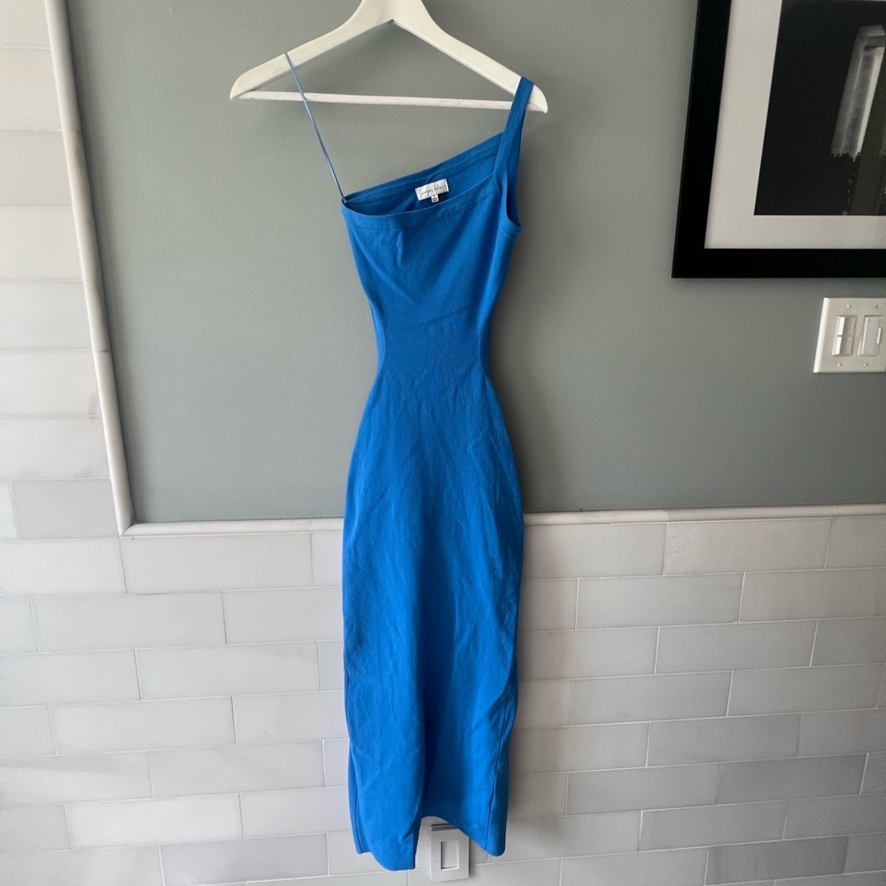 Juniper Blue One Shoulder Blue Dress